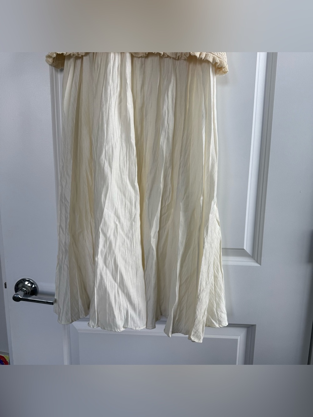 Zara Knit Ruffle Contrast Pleated Maxi Skirt - Picture 11 of 12